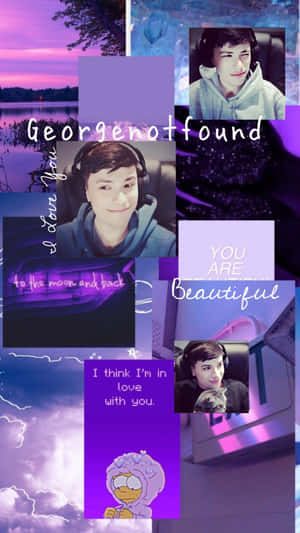 georgenotfound [वॉलपेपर] — नीयन बैंगनी एस्थेटिक वॉलपेपर