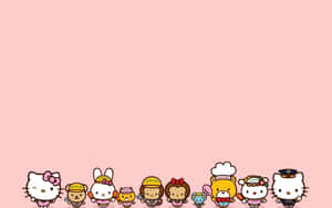 Sanrio पृष्ठभूमि — हैलो किटी एस्थेटिक वॉलपेपर