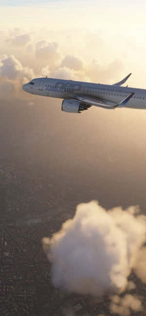 Iphone Xs Microsoft Flight Simulator पृष्ठभूमि — गैलेक्सी M वॉलपेपर
