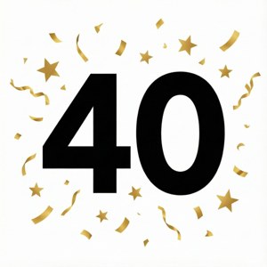 सुनहरे कंफ़ेटी और सितारों के साथ बोल्ड काला 40। — हुआवेई नोवा फ्लिप वॉलपेपर