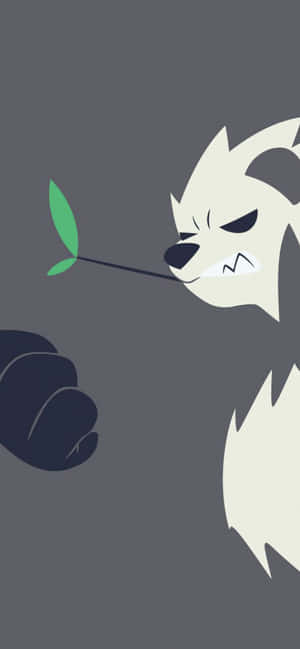 पत्ती के साथ पैंगोरो वेक्टर आर्ट — Vivo X300 Pro वॉलपेपर