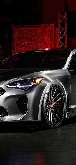 1125x2436 डाउनलोड करें 1125x2436 Dub Kia Stinger, सिल्वर, कार्स वॉलपेपर — आईफोन 14 वॉलपेपर