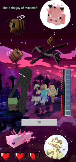 Pixel 3xl Minecraft बैकग्राउंड — IQOO Z11x वॉलपेपर