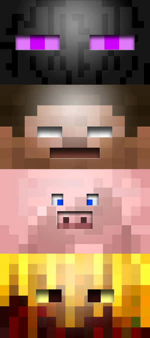 पिक्सेल 3xl Minecraft बैकग्राउंड — ZTE Axon 60 Lite वॉलपेपर
