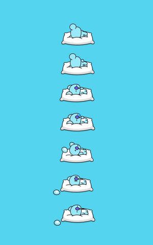 प्यारा BT21 Koya सोता हुआ — गैलेक्सी टैब S11 वॉलपेपर
