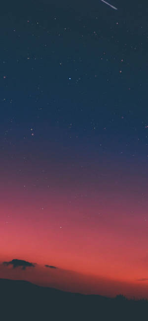 1125x2436 रात का आसमान सूर्यास्त गुलाबी प्रकृति iPhone X वॉलपेपर। iPhone X