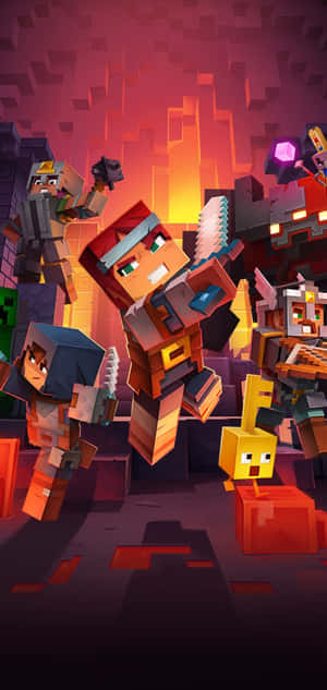Pixel 3 Minecraft बैकग्राउंड — IQOO Z11x वॉलपेपर