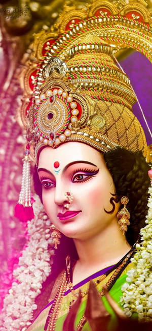 माता रानी गुलाबी प्रकाश चमक — गैलेक्सी S26 अल्ट्रा वॉलपेपर