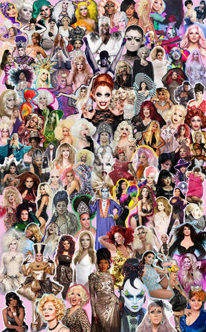 RuPaul's Drag Race कोलाज मोबाइल वॉलपेपर। — मोटो पैड 70 वॉलपेपर
