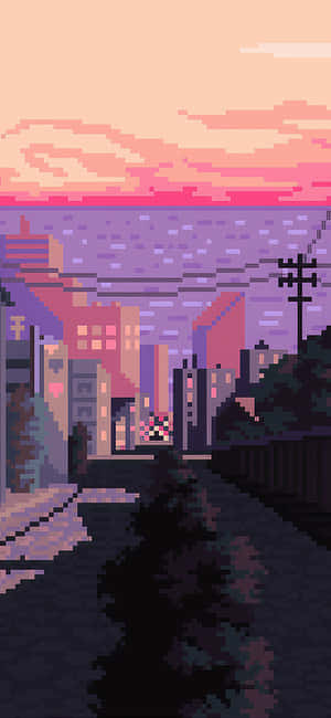 Pink Pixel Art — Vivo X500 Pro Max वॉलपेपर