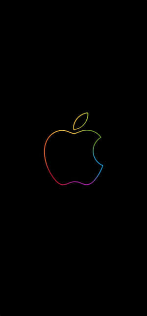 "रेडिएंट एप्पल रेनबो लोगो ऑन स्लीक iPhone बैकग्राउंड" — Redmi Note 17 Pro Max वॉलपेपर