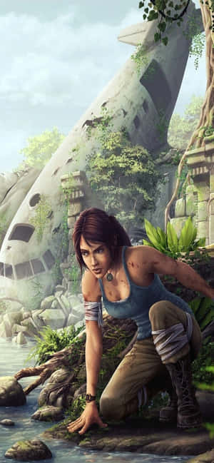 iPhone Xs Max Rise Of The Tomb Raider बैकग्राउंड — गैलेक्सी S24 एफई वॉलपेपर