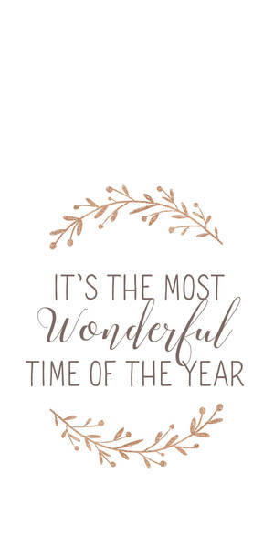 वंडरफुल टाइम क्रिसमस एस्थेटिक वॉलपेपर — न्यूट्रल वॉलपेपर