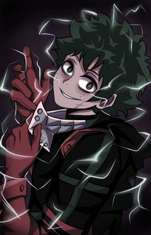विलेन Deku सफेद बिजली फैन आर्ट वॉलपेपर — लेनोवो लीजन Y700 AI वॉलपेपर