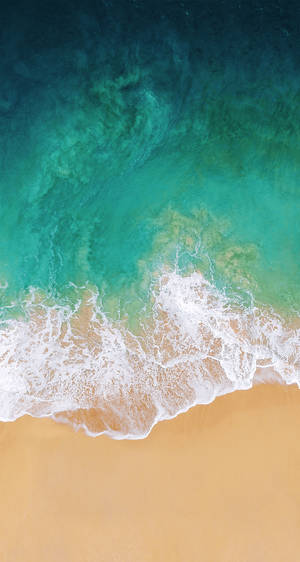 iPhone 11 समुद्र तट हवाई दृश्य वॉलपेपर कवर।