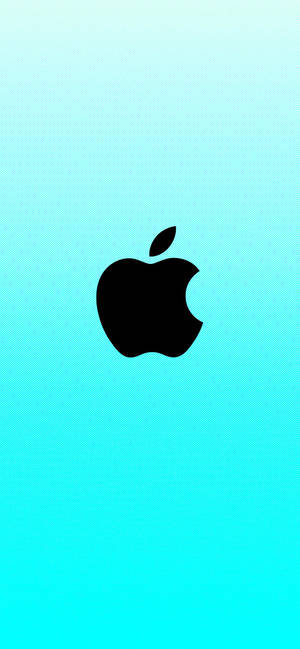 सियान नीला Apple लोगो वॉलपेपर