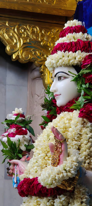 सुंदर कृष्ण महाराज की मूर्ति — ओप्पो F29 वॉलपेपर