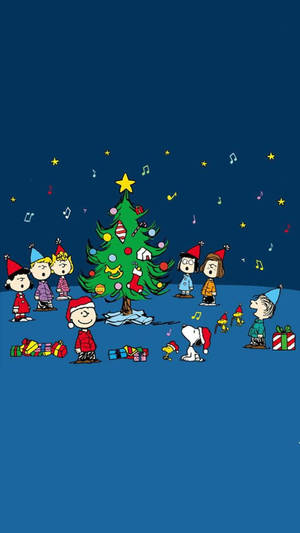 स्नूपी क्रिसमस गायन वॉलपेपर — Snoopy क्रिसमस वॉलपेपर