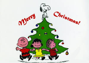 स्नूपी क्रिसमस ट्री टॉप वॉलपेपर — Snoopy क्रिसमस वॉलपेपर