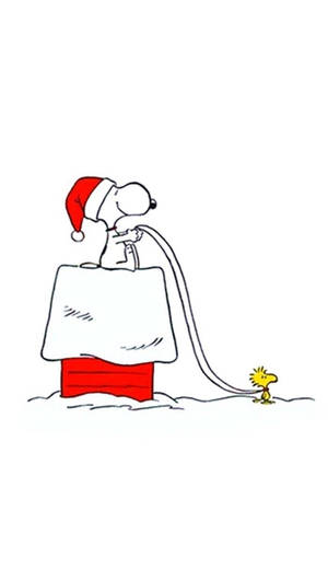 स्नूपी क्रिसमस व्हाइट वॉलपेपर — Snoopy क्रिसमस वॉलपेपर