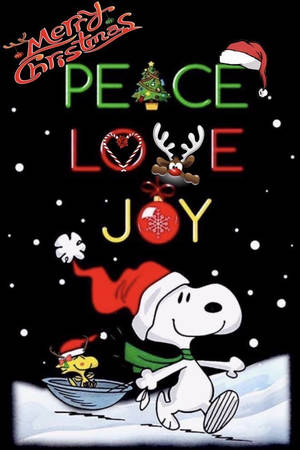 स्नूपी क्रिसमस शांति प्रेम आनंद वॉलपेपर — Snoopy क्रिसमस वॉलपेपर