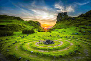 हरी प्रकृति बैकग्राउंड — मैकबुक एयर 13 वॉलपेपर
