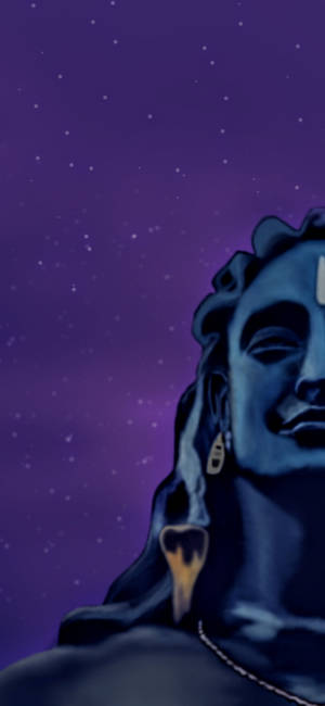 हाफ-पोर्ट्रेट आर्टवर्क आदियोगी शिव — सैमसंग गैलेक्सी s20 वॉलपेपर