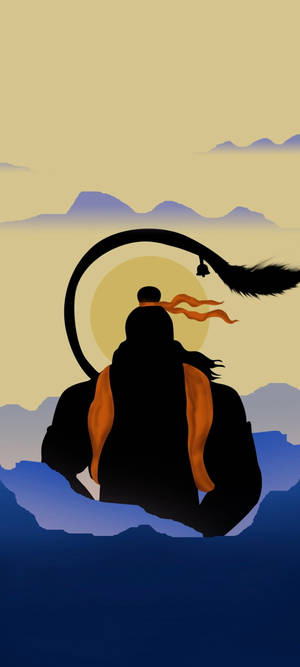 हिंदू भगवान हनुमान न्यूनतम सौंदर्य — आईफोन 16 प्रो वॉलपेपर