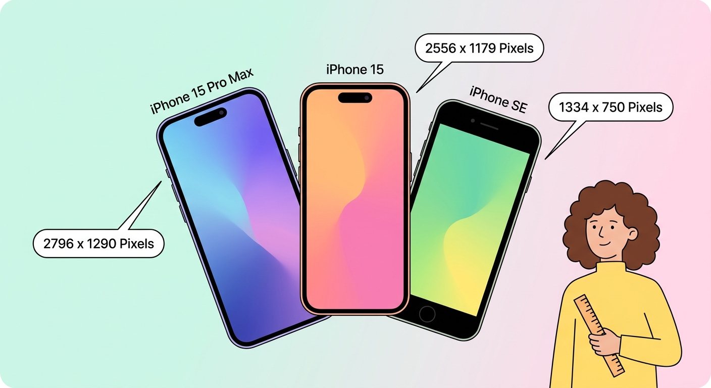 iPhone वॉलपेपर साइज़िंग गाइड — हर मॉडल